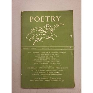 Poetry Magazine December 1966 Vintage Literary Journal Collectible Issue Poems